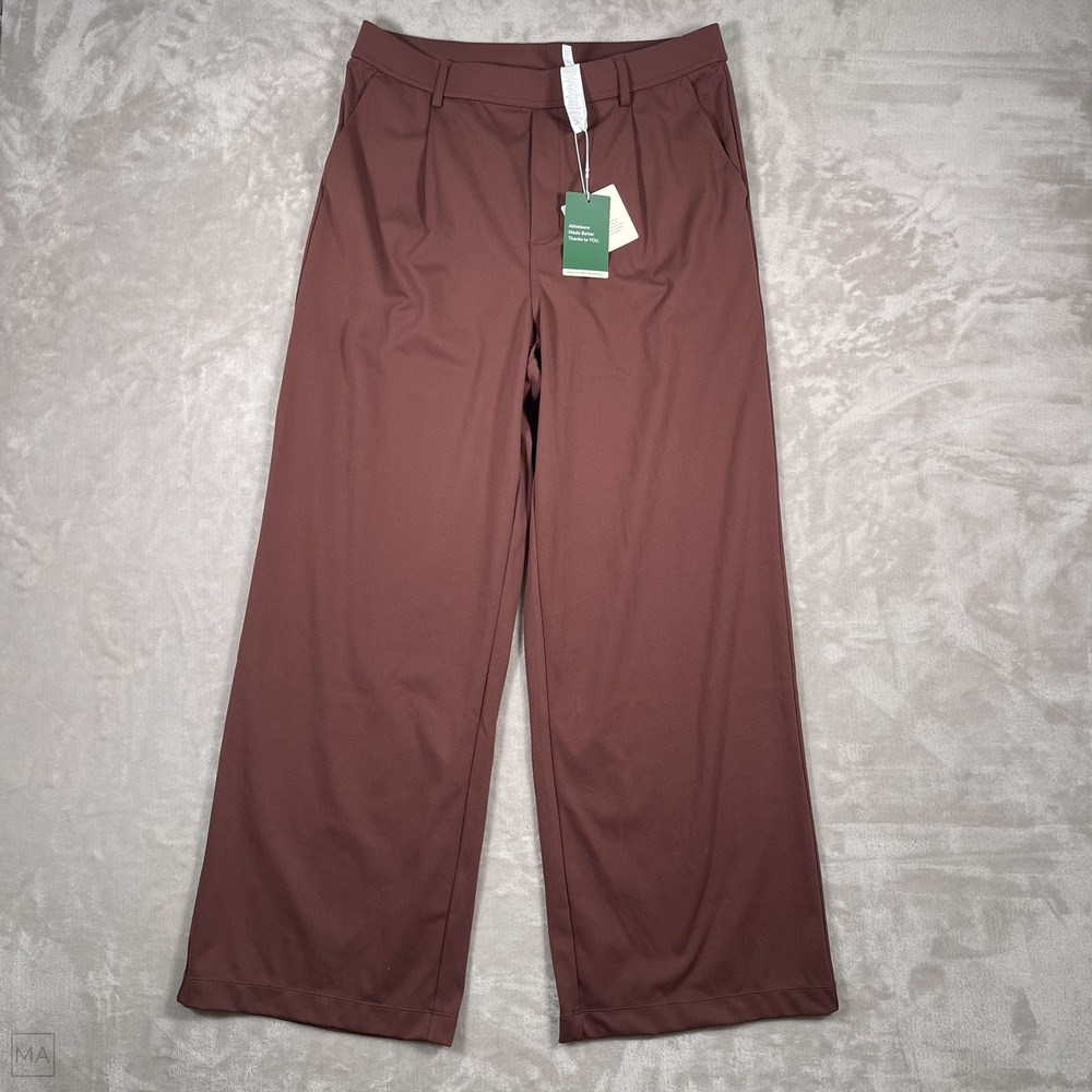 NEW Halara Women's Pants Wide Leg Flowy Athleisure Stretch Office L Brown